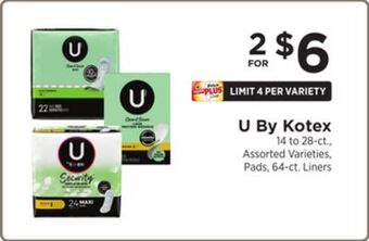 ShopRite U by kotex offer