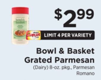 ShopRite Grated parmesan offer