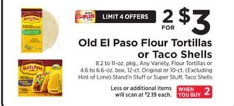 ShopRite Flour tortillas or taco shells offer
