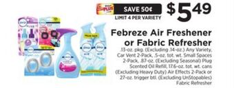 ShopRite Air freshener or fabric refresher offer