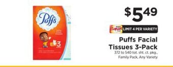ShopRite Facial tissues 3-pack offer