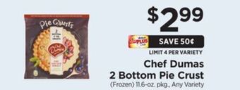 ShopRite 2 bottom pie crust offer