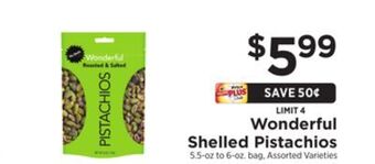 ShopRite Shelled pistachios offer