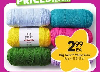 JOANN Big twist™ value yarn offer