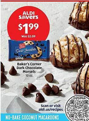 Aldi Baker's corner dark chocolate morsels offer