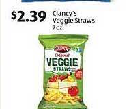 Aldi Clancy's veggie straws offer