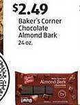 Aldi Baker's corner chocolate almond bark offer