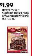 Aldi Betty crocker supreme triple chunk or walnut brownie mix offer
