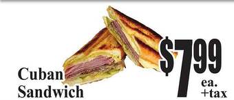 Baja Ranch Cuban sandwich offer