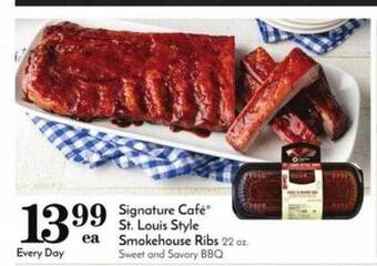 Pavilions Signature café st. louis style smokehouse ribs offer
