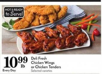 Pavilions Deli fresh chicken wings or chicken tenders offer