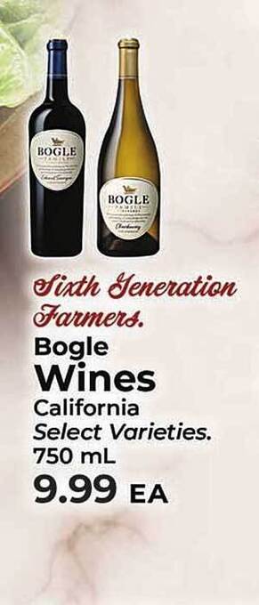 Sunset Foods Bogle wines offer