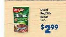 Vallarta Supermarkets Ducal red silk beans offer