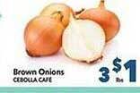 Vallarta Supermarkets Brown onions offer