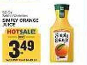 Food Lion Simply orange juice offer