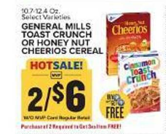 Food Lion General mills toast crunch or honey nut cheerios cereal offer