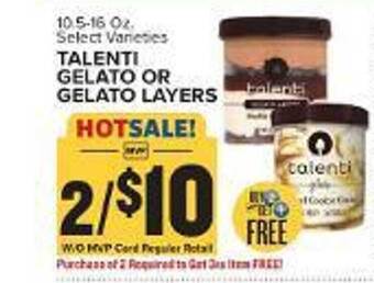 Food Lion Talenti gelato or gelato layers offer