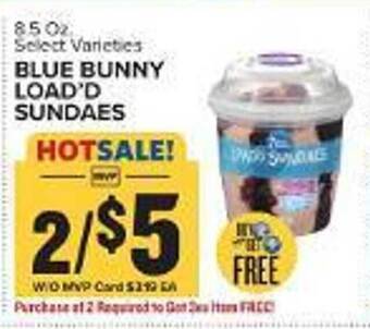 Food Lion Blue bunny load'd sundaes offer