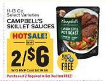 Food Lion Campbell's skillet sauces offer