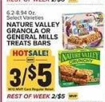 Food Lion Nature valley granola or general mills treats bars offer