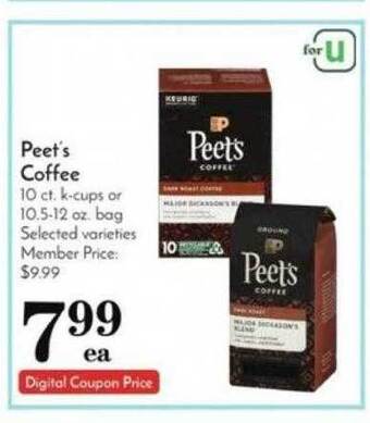 Pavilions Peet's coffee offer
