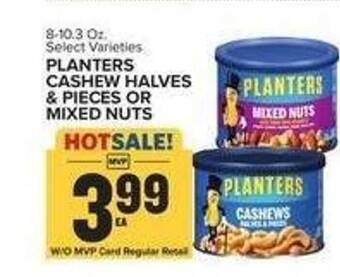 Food Lion Planters cashew halves & pieces or mixed nuts offer