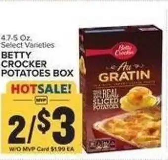 Food Lion Select varieties betty crocker potatoes box offer