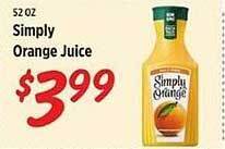 Rouses Simply orange juice offer