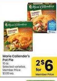 Safeway Marie callender's pot pie offer