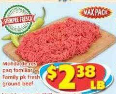 Savers Cost Plus Molida de res paq familiar family fresh ground beef offer