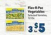 Vallarta Supermarkets Flav-r-pac vegetables offer