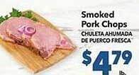 Vallarta Supermarkets Smoked pork chops offer