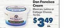Vallarta Supermarkets Don francisco cream offer
