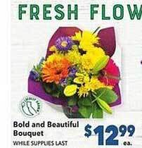 Vallarta Supermarkets Bold and beautiful bouquet offer