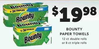 Weis Markets Bounty paper towels offer