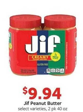 Weis Markets Jif peanut butter offer