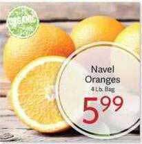 Weis Markets Navel oranges offer