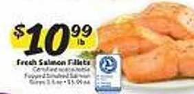 Winn Dixie Fresh salmon fillets offer
