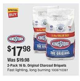 The Home Depot Kingsford original charcoal briquets offer