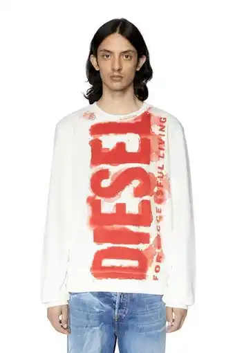 Diesel Sweatshirt with bleeding-effect logo offer