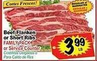 Superior Grocers Beef flanken or short ribs offer