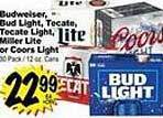 Superior Grocers Budweiser, bud light, tecate, tecate light, miller lite or coors light offer
