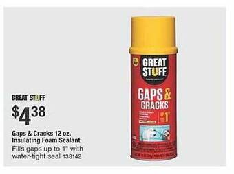 The Home Depot Gaps & cracks insulating foam sealant offer