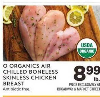 Albertsons O organics air chilled boneless skinless chicken breast offer