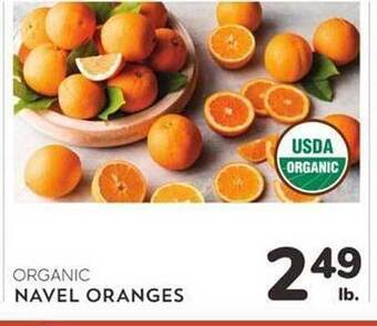 Albertsons Organic navel oranges offer
