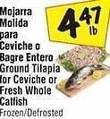 El Super Ground tilapia for ceviche or fresh whole catfish offer