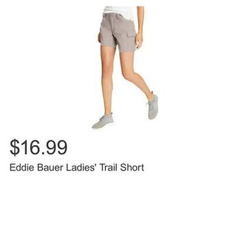 Costco Eddie bauer ladies' trail short offer