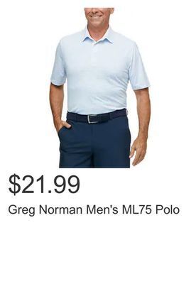 Costco Greg norman men's ml75 polo offer