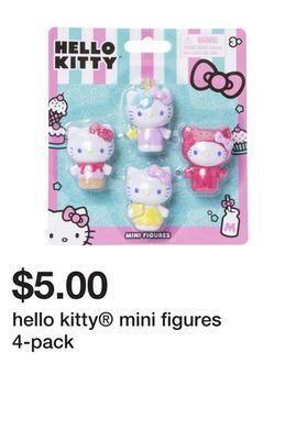 Five Below Hello kitty® mini figures 4-pack offer
