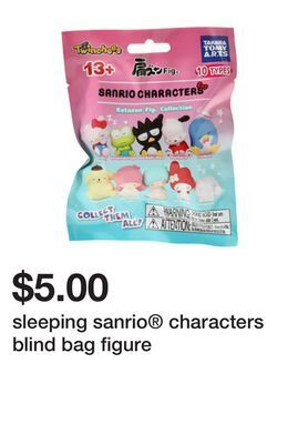 Five Below Sleeping sanrio® characters blind bag figure offer